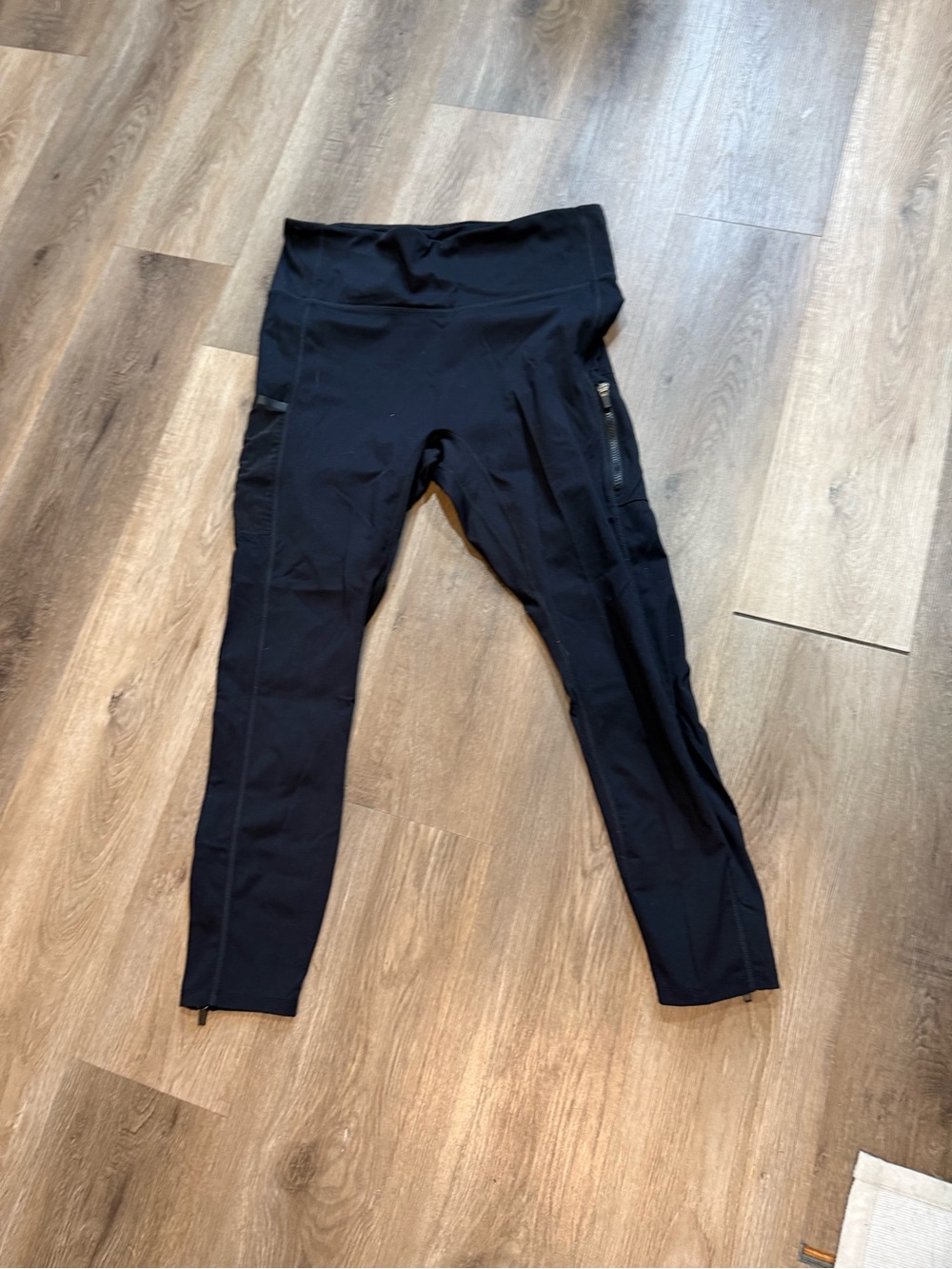 Fabletics Black Girls' High-Waist Active Leggings with Zip Pockets